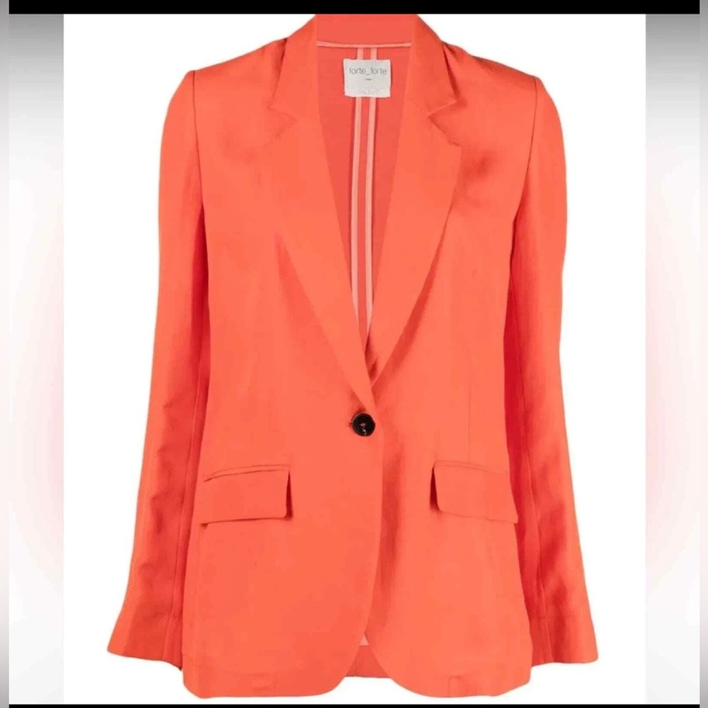 FORTE FORTE FLUID VISCOSE JACKET, BLOOD ORANGE‎